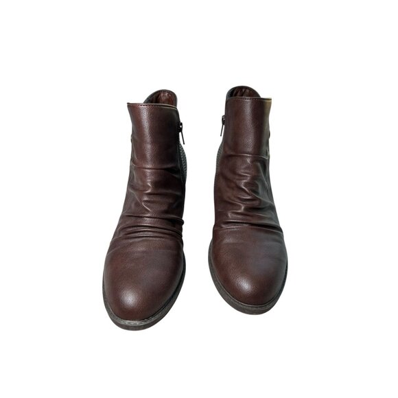 Baretraps Stevie Bootie Ankle Boots Womens Sz 9.5 Dark Brown Zip sides - Picture 2 of 16